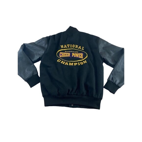 American Cheer Power Jackets & Blazers - National Cheer Power Champion Women's Black Bomber Jacket - Small